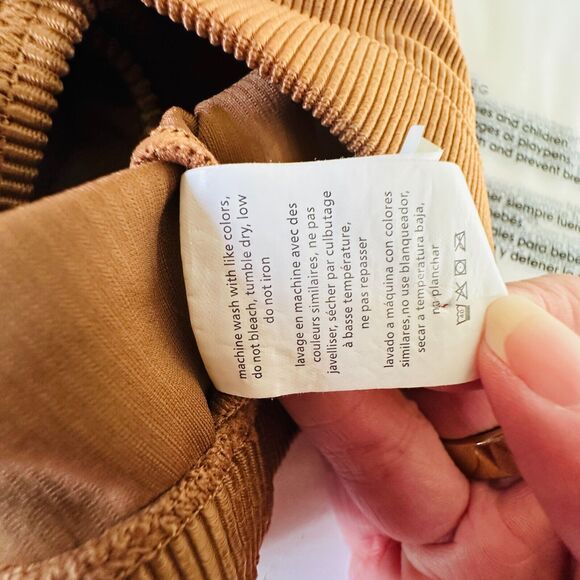 Weworewhat Brown V-Neck Form Fitting Stretch Pullover Ribbed Sports Bra Medium - Picture 13 of 13